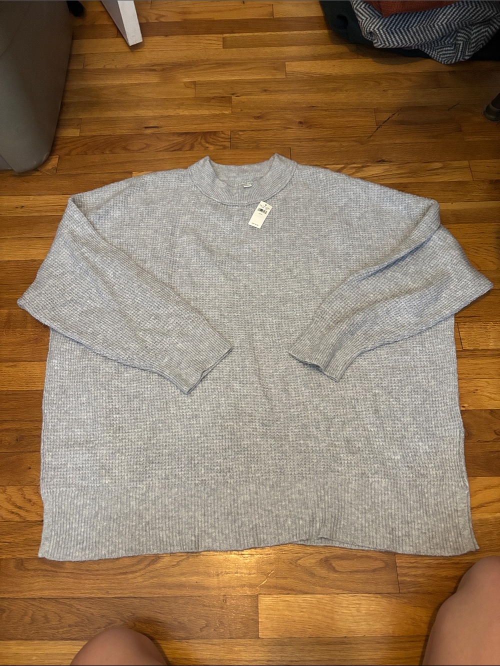 aerie Light Gray Women's Crewneck Sweater
